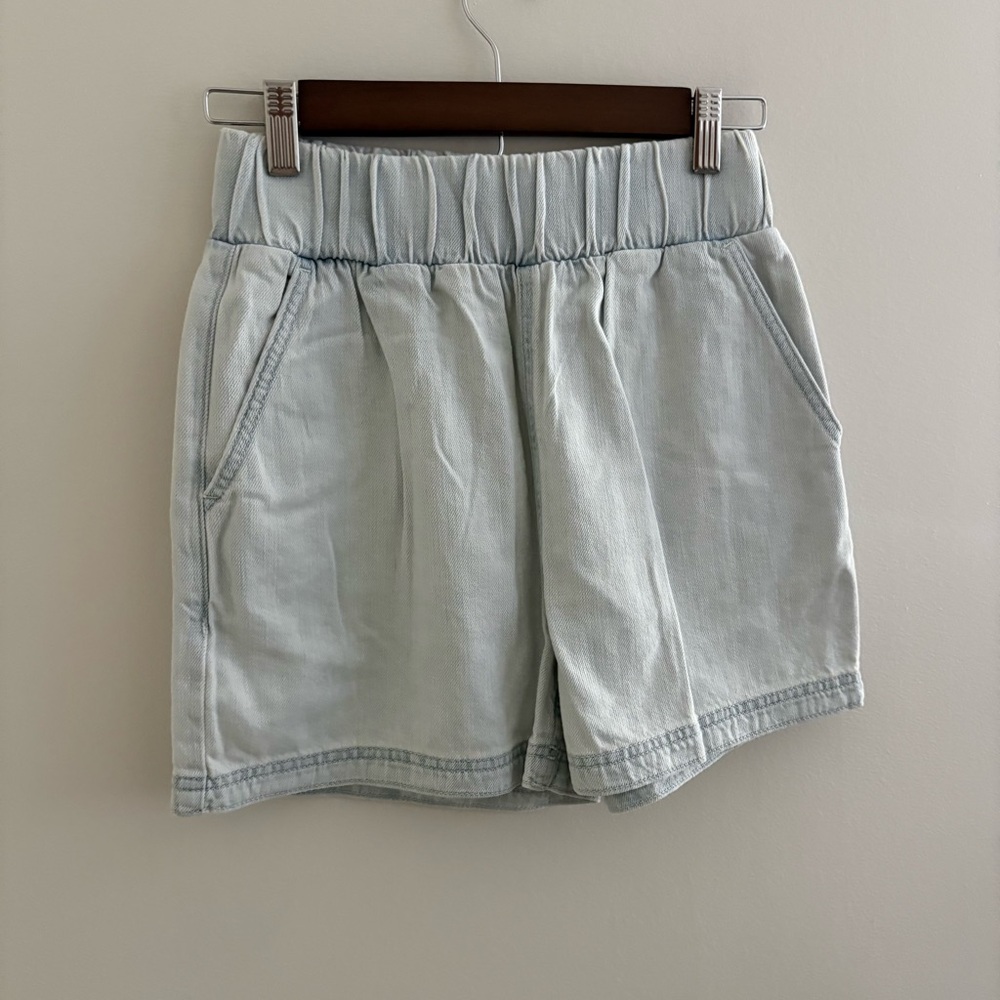 Topshop Womens Size 4 Shorts Pull On Denim Trendy Boho Comfy retro whimsy